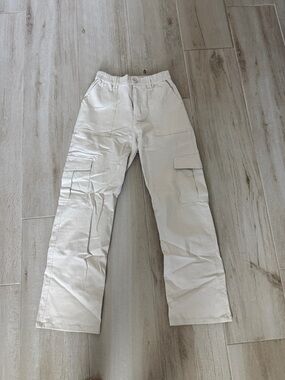 New Women’s Tan Cargo Pants Straight Leg size S
